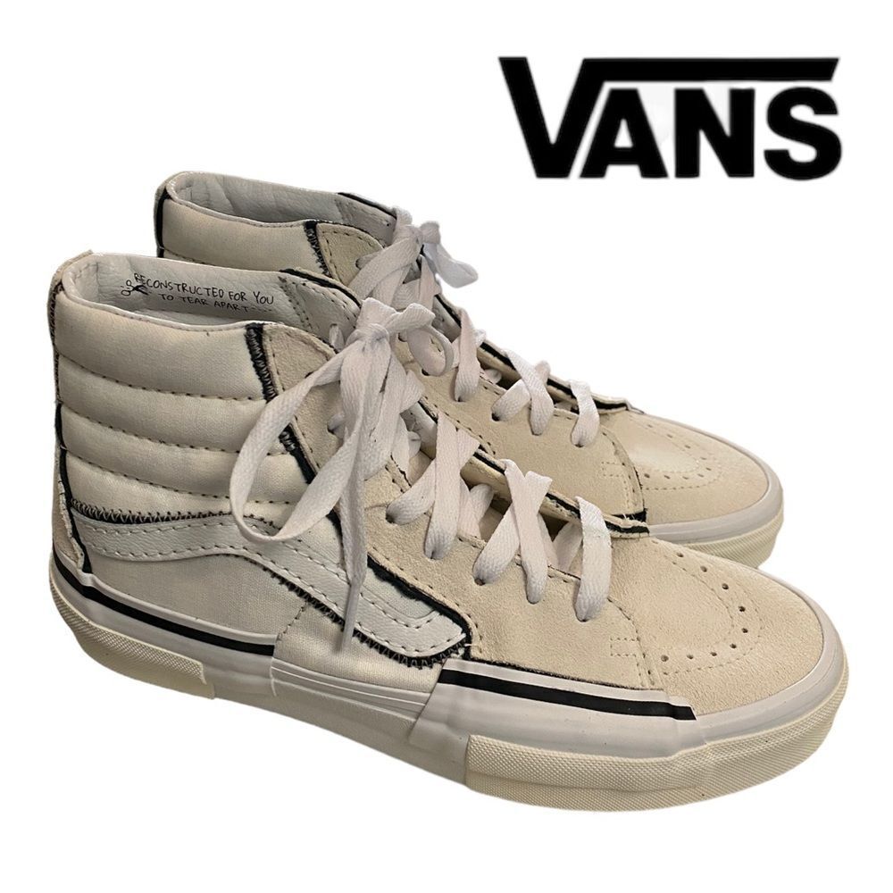 VANS Sk8-Hi Reconstructed Marshmallow / White Sneakers NEW 8 8.5 9 9.5 10 - Picture 2 of 7